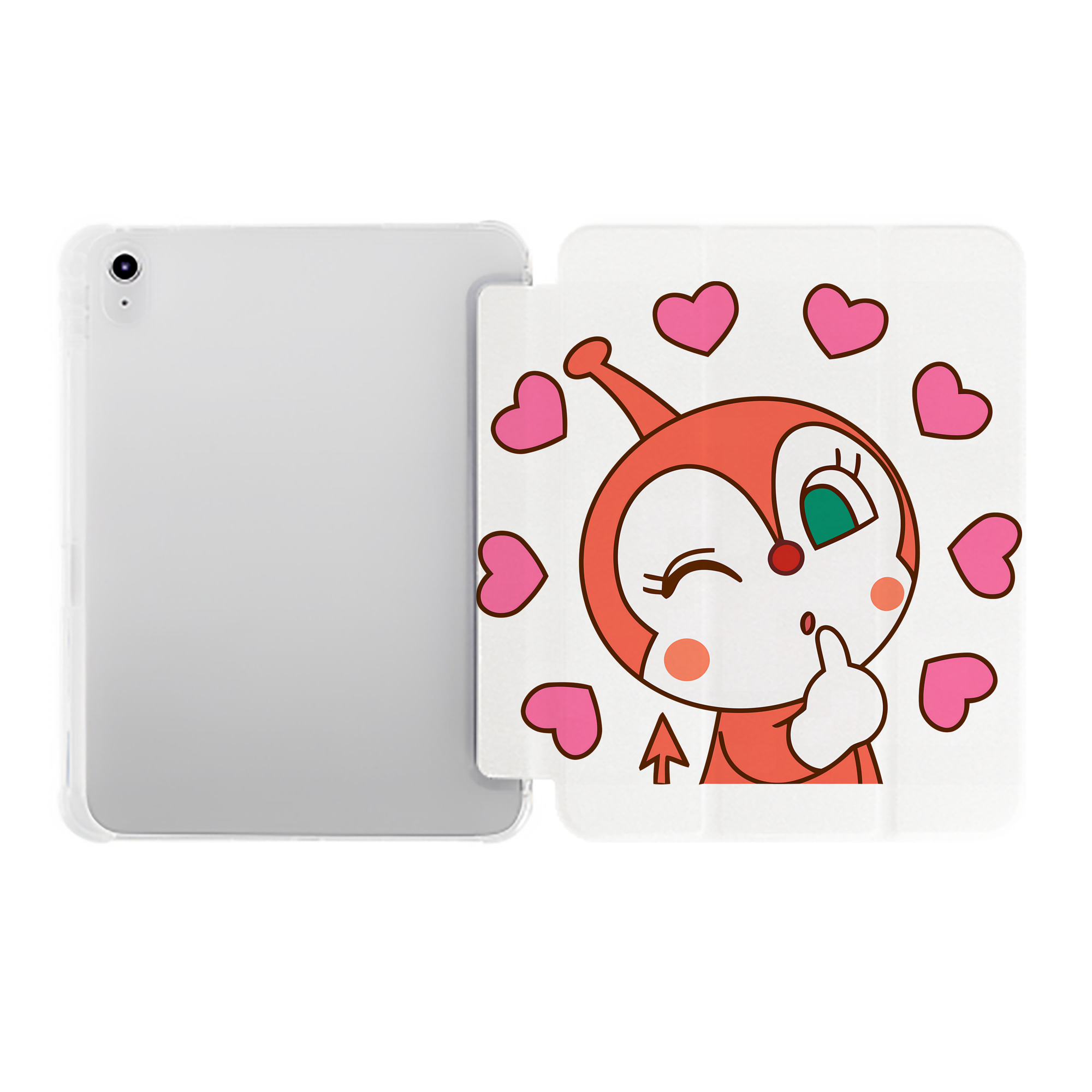 （画像用） アンパンマン Anpanman IPad ケース ペン収納付き 三つ折りスタンド PUレザー×シリコン 対応機種9.5/10.5/10.9インチ